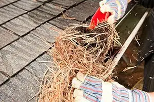 Scoop out gutter debris