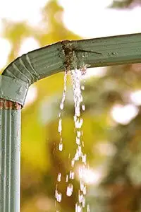 Large leak in gutters