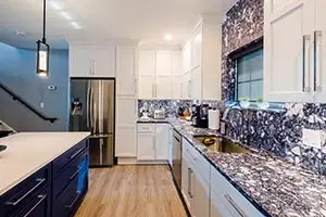 Blue Accents in Kitchen