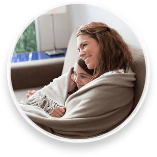cuddling in cold home