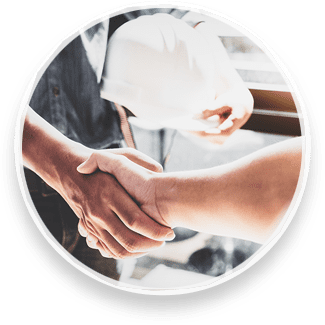 handshake at completion of project