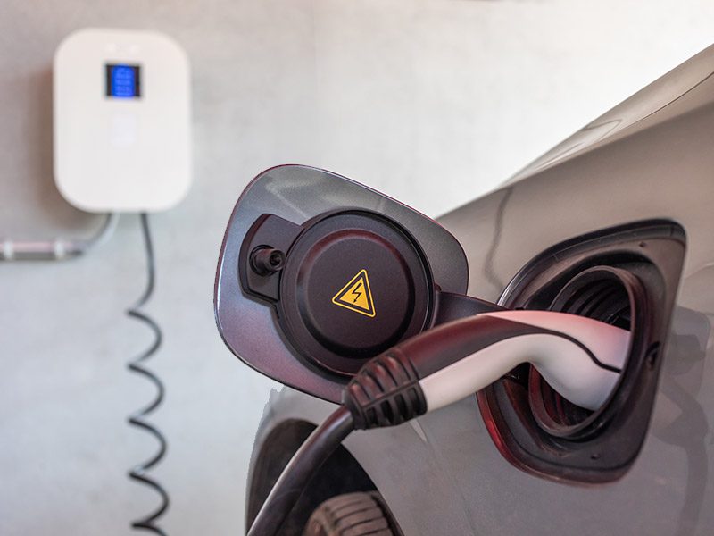charging station in garage